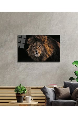 Aslan 9 Cam Tablo | Dekoratif Cam Tablo