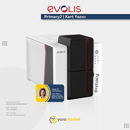 Evolis Primacy 2 Tek Yüz PVC Kart Yazıcı Simplex Expert