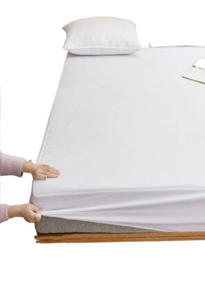 Evony Tek Kişilik 90x200+30 cm Pamuklu Fitted Sıvı Geçirmez Alez