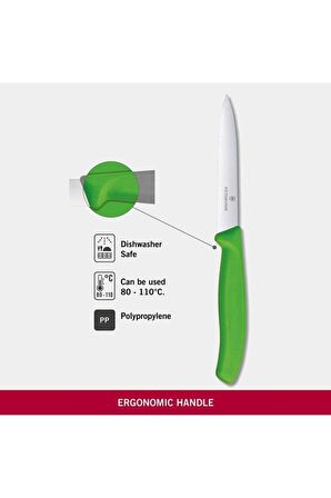 VICTORINOX Büyük Bıçak Seti 4'lü Yeşil Tırtıklı