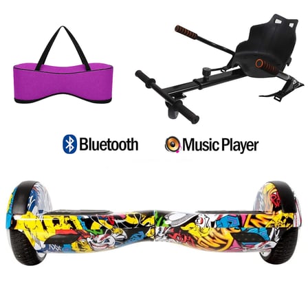 Citymate Elektrikli Kaykay Hoverboard Akıllı Denge 6.5 Inch + HoverKart + Çanta EXTREM PAKET D01