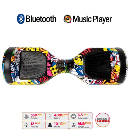 Citymate Elektrikli Kaykay Hoverboard Akıllı Denge 6.5 Inch + HoverKart + Çanta EXTREM PAKET D01