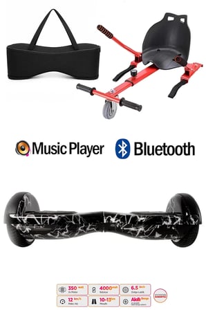 Citymate Elektrikli Kaykay Hoverboard Akıllı Denge 6.5 Inch + HoverKart + Çanta EXTREM PAKET D02