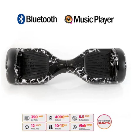 Citymate Elektrikli Kaykay Hoverboard Akıllı Denge 6.5 Inch + HoverKart + Çanta EXTREM PAKET D02