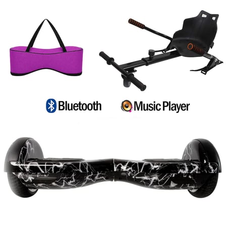 Citymate Elektrikli Kaykay Hoverboard Akıllı Denge 6.5 Inch + HoverKart + Çanta EXTREM PAKET D02