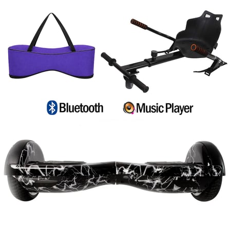 Citymate Elektrikli Kaykay Hoverboard Akıllı Denge 6.5 Inch + HoverKart + Çanta EXTREM PAKET D02