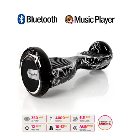 Citymate Elektrikli Kaykay Hoverboard Akıllı Denge 6.5 Inch + HoverKart + Çanta EXTREM PAKET D02