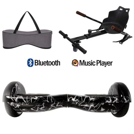 Citymate Elektrikli Kaykay Hoverboard Akıllı Denge 6.5 Inch + HoverKart + Çanta EXTREM PAKET D02
