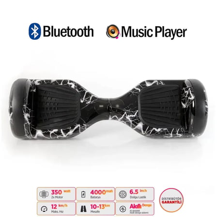 Citymate Elektrikli Kaykay Hoverboard Akıllı Denge 6.5 Inch + HoverKart + Çanta EXTREM PAKET D02