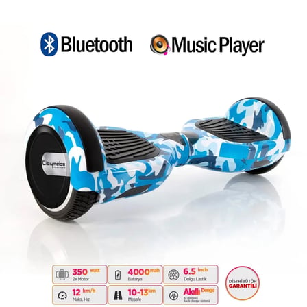Citymate Elektrikli Kaykay Hoverboard Akıllı Denge 6.5 Inch + HoverKart + Çanta EXTREM PAKET D03