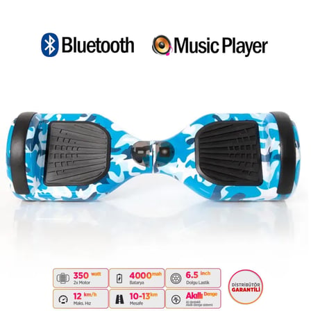 Citymate Elektrikli Kaykay Hoverboard Akıllı Denge 6.5 Inch + HoverKart + Çanta EXTREM PAKET D03