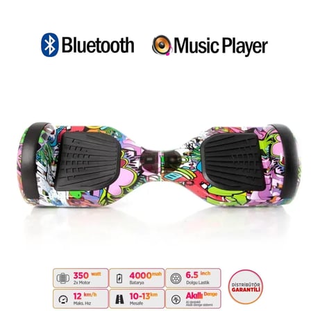 Citymate Elektrikli Kaykay Hoverboard Akıllı Denge 6.5 Inch + HoverKart + Çanta EXTREM PAKET D04