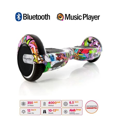 Citymate Elektrikli Kaykay Hoverboard Akıllı Denge 6.5 Inch + HoverKart + Çanta EXTREM PAKET D04