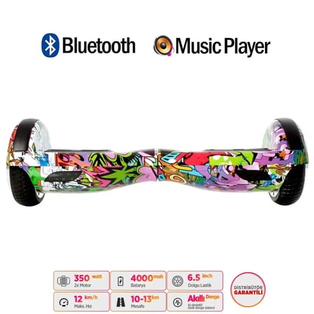 Citymate Elektrikli Kaykay Hoverboard Akıllı Denge 6.5 Inch + HoverKart + Çanta EXTREM PAKET D04