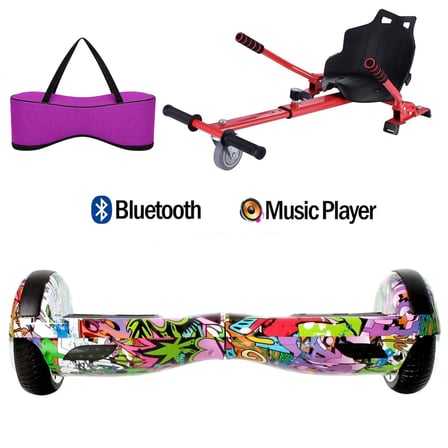 Citymate Elektrikli Kaykay Hoverboard Akıllı Denge 6.5 Inch + HoverKart + Çanta EXTREM PAKET D04
