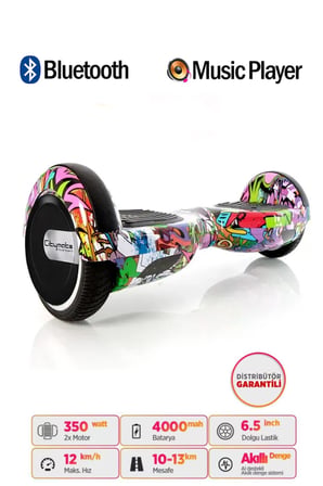 Citymate Elektrikli Kaykay Hoverboard Akıllı Denge 6.5 Inch + HoverKart + Çanta EXTREM PAKET D04