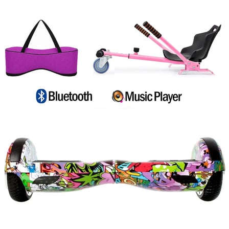 Citymate Elektrikli Kaykay Hoverboard Akıllı Denge 6.5 Inch + HoverKart + Çanta EXTREM PAKET D04