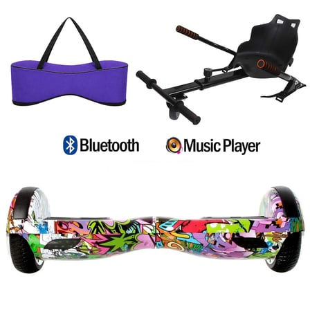 Citymate Elektrikli Kaykay Hoverboard Akıllı Denge 6.5 Inch + HoverKart + Çanta EXTREM PAKET D04