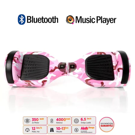 Citymate Elektrikli Kaykay Hoverboard Akıllı Denge 6.5 Inch + HoverKart + Çanta EXTREM PAKET D05