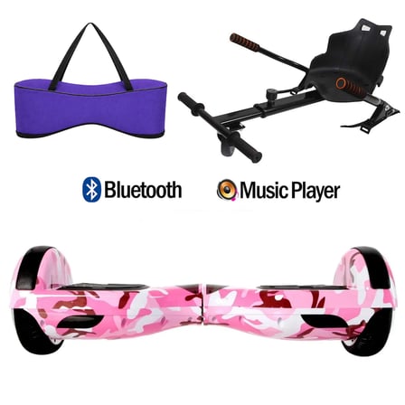Citymate Elektrikli Kaykay Hoverboard Akıllı Denge 6.5 Inch + HoverKart + Çanta EXTREM PAKET D05