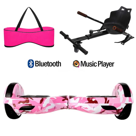 Citymate Elektrikli Kaykay Hoverboard Akıllı Denge 6.5 Inch + HoverKart + Çanta EXTREM PAKET D05