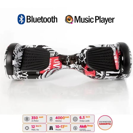 Citymate Elektrikli Kaykay Hoverboard Akıllı Denge 6.5 Inch + HoverKart + Çanta EXTREM PAKET D06