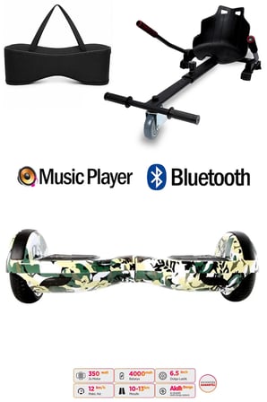 Citymate Elektrikli Kaykay Hoverboard Akıllı Denge 6.5 Inch + HoverKart + Çanta EXTREM PAKET D07