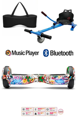 Citymate Elektrikli Kaykay Hoverboard Akıllı Denge 6.5 Inch + HoverKart + Çanta EXTREM PAKET D09