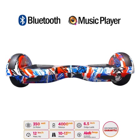 Citymate Elektrikli Kaykay Hoverboard Akıllı Denge 6.5 Inch + HoverKart + Çanta EXTREM PAKET D09