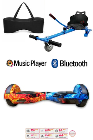 Citymate Elektrikli Kaykay Hoverboard Akıllı Denge 6.5 Inch + HoverKart + Çanta EXTREM PAKET D10