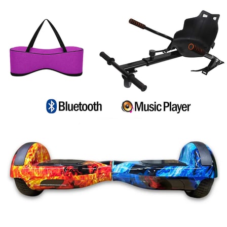 Citymate Elektrikli Kaykay Hoverboard Akıllı Denge 6.5 Inch + HoverKart + Çanta EXTREM PAKET D10