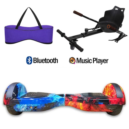 Citymate Elektrikli Kaykay Hoverboard Akıllı Denge 6.5 Inch + HoverKart + Çanta EXTREM PAKET D10