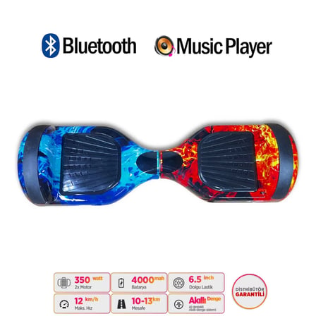 Citymate Elektrikli Kaykay Hoverboard Akıllı Denge 6.5 Inch + HoverKart + Çanta EXTREM PAKET D10