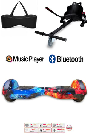 Citymate Elektrikli Kaykay Hoverboard Akıllı Denge 6.5 Inch + HoverKart + Çanta EXTREM PAKET D10