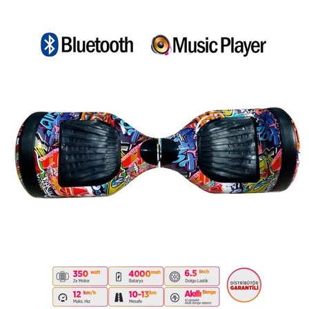 Citymate Elektrikli Kaykay Hoverboard Akıllı Denge 6.5 Inch + HoverKart + Çanta EXTREM PAKET D11
