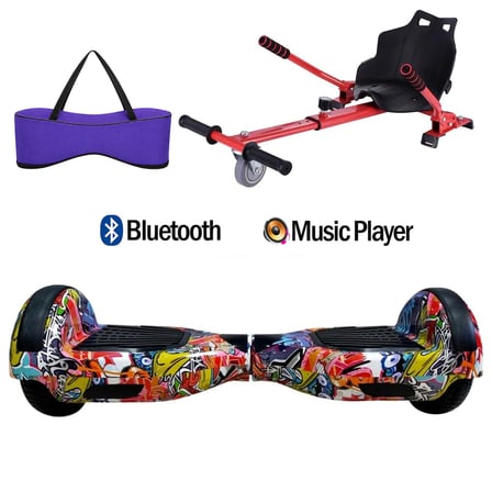 Citymate Elektrikli Kaykay Hoverboard Akıllı Denge 6.5 Inch + HoverKart + Çanta EXTREM PAKET D11
