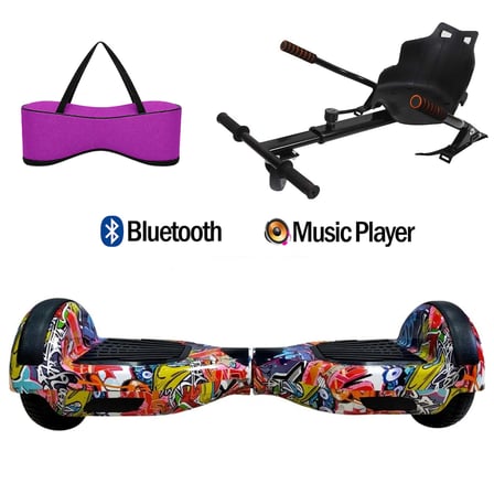 Citymate Elektrikli Kaykay Hoverboard Akıllı Denge 6.5 Inch + HoverKart + Çanta EXTREM PAKET D11