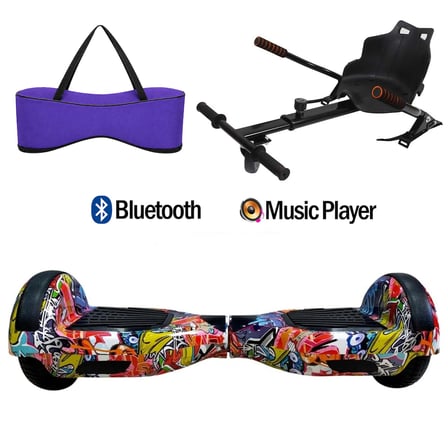 Citymate Elektrikli Kaykay Hoverboard Akıllı Denge 6.5 Inch + HoverKart + Çanta EXTREM PAKET D11