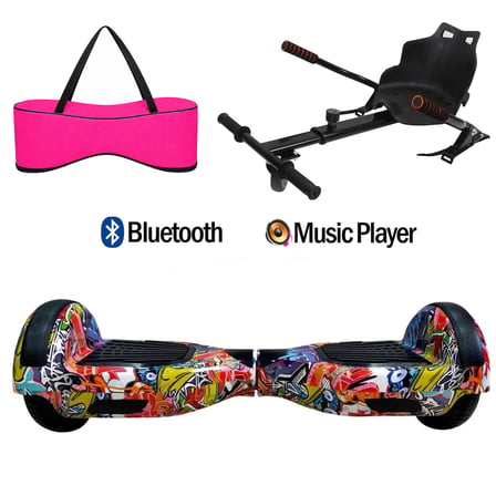 Citymate Elektrikli Kaykay Hoverboard Akıllı Denge 6.5 Inch + HoverKart + Çanta EXTREM PAKET D11