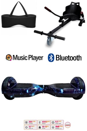 Citymate Elektrikli Kaykay Hoverboard Akıllı Denge 6.5 Inch + HoverKart + Çanta EXTREM PAKET D12