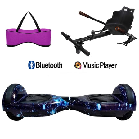 Citymate Elektrikli Kaykay Hoverboard Akıllı Denge 6.5 Inch + HoverKart + Çanta EXTREM PAKET D12