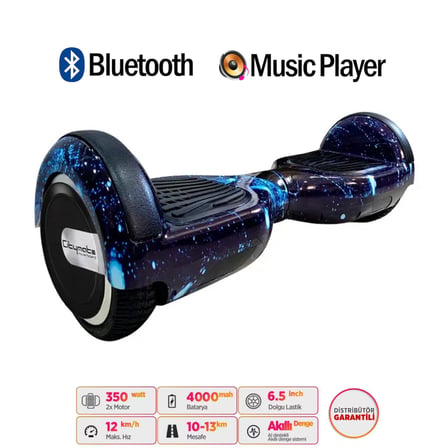 Citymate Elektrikli Kaykay Hoverboard Akıllı Denge 6.5 Inch + HoverKart + Çanta EXTREM PAKET D12