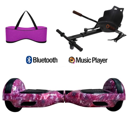 Citymate Elektrikli Kaykay Hoverboard Akıllı Denge 6.5 Inch + HoverKart + Çanta EXTREM PAKET D13