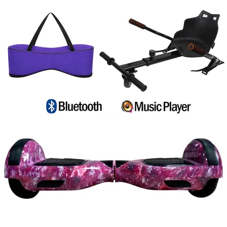 Citymate Elektrikli Kaykay Hoverboard Akıllı Denge 6.5 Inch + HoverKart + Çanta EXTREM PAKET D13
