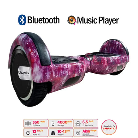 Citymate Elektrikli Kaykay Hoverboard Akıllı Denge 6.5 Inch + HoverKart + Çanta EXTREM PAKET D13