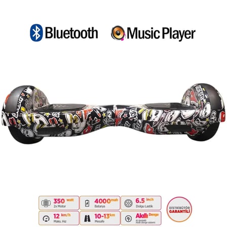 Citymate Elektrikli Kaykay Hoverboard Akıllı Denge 6.5 Inch + HoverKart + Çanta EXTREM PAKET D14
