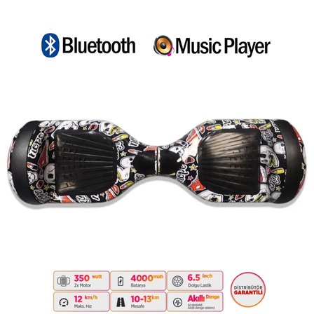 Citymate Elektrikli Kaykay Hoverboard Akıllı Denge 6.5 Inch + HoverKart + Çanta EXTREM PAKET D14