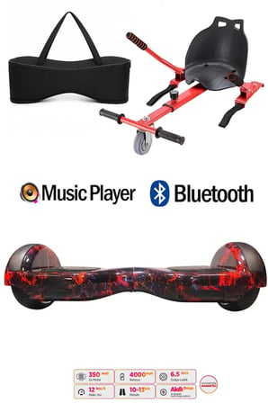 Citymate Elektrikli Kaykay Hoverboard Akıllı Denge 6.5 Inch + HoverKart + Çanta EXTREM PAKET D15