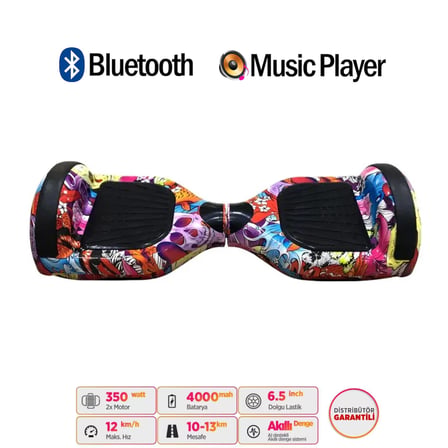 Citymate Elektrikli Kaykay Hoverboard Akıllı Denge 6.5 Inch + HoverKart + Çanta EXTREM PAKET D16