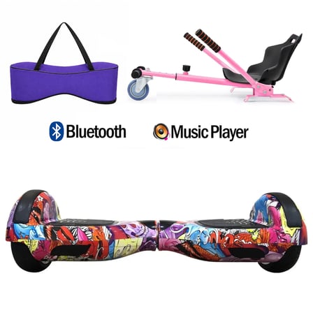 Citymate Elektrikli Kaykay Hoverboard Akıllı Denge 6.5 Inch + HoverKart + Çanta EXTREM PAKET D016